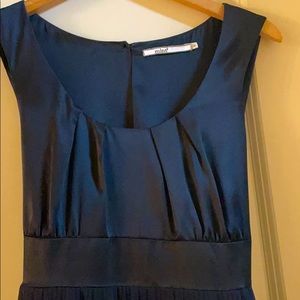 Black Silk dress ruffle bottom